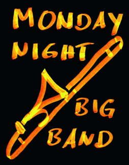 Plakat schwarz gelb Monday Night Big Band